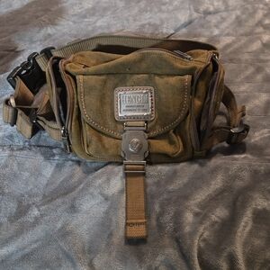 Olive Green Fanny Pack Hengli Canvas With Metal Hardware Very Heavy Duty